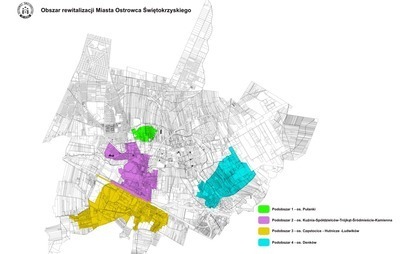 Zdjęcie do Mapa obszaru rewitalizacji Miasta Ostrowca Świętokrzyskiego