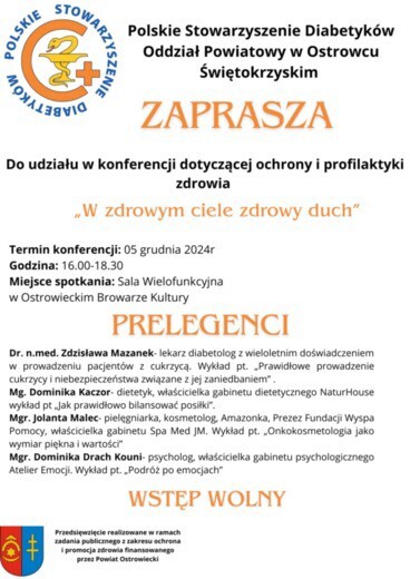 Konferencja: "W zdrowym ciele zdrowy duch"