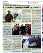 miniatura artykułu z gazety ostrowieckiej na temat firmy Lancer i przemysłu lekkiego w Ostrwocu