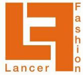 logo firmy Lancer - duże pomarańczowe litery L i F
