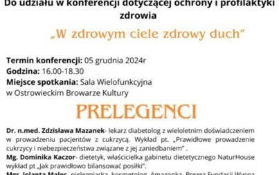 Zdjęcie do Konferencja: &quot;W zdrowym ciele zdrowy duch&quot;