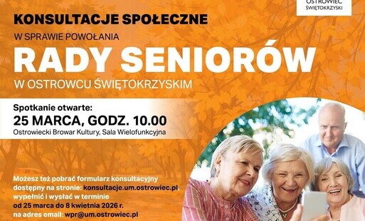 Osoby zainteresowane tematyką objętą zakresem konsultacji mogą wziąć udział w otwartym spotkaniu z mieszkańcami 25 marca, w środę o godzinie 10:00 w Ostrowieckim Browarze Kultury, sala wielofunkcyjna lub spisać i przesłać swoje uwagi  w wersji elektronicz