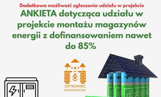 Dodatkowa możliwość zgłoszenia udziału w projekcie montażu magazynów energii 