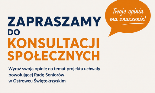 infografika zapraszająca do konsultacji społęcznych 