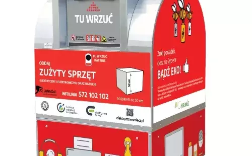 Zdjęcie do Baterie pod kontrolą - czerwone pojemniki na elektroodpady