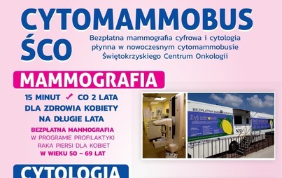 Zdjęcie do Bezpłatna mammografia cyfrowa i cytologia płynna