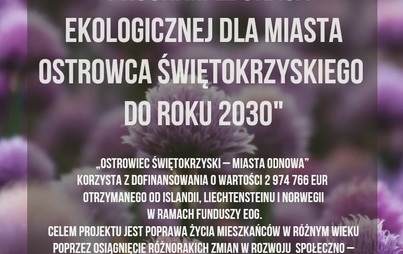Zdjęcie do Konsultacje społeczne dokumentu pn. &quot;Program Edukacji Ekologicznej dla miasta Ostrowca Świętokrzyskiego do roku 2030&quot;
