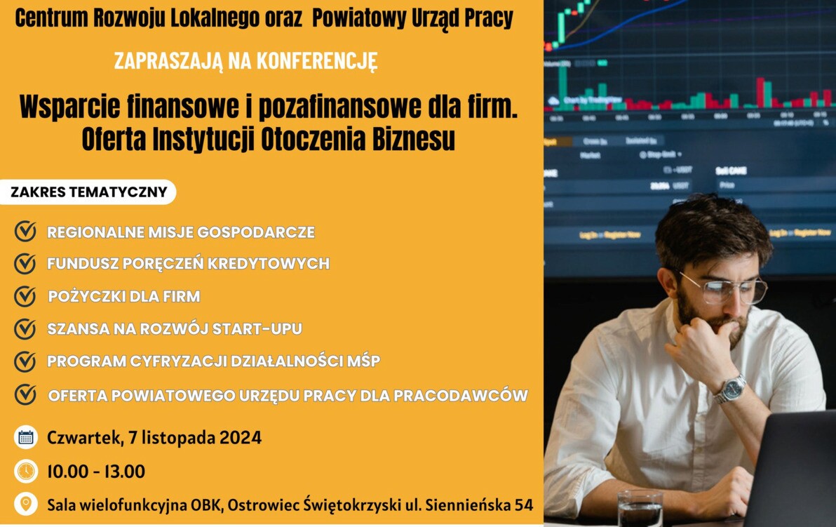 Zdjęcie do Wsparcie finansowe i pozafinansowe dla firm