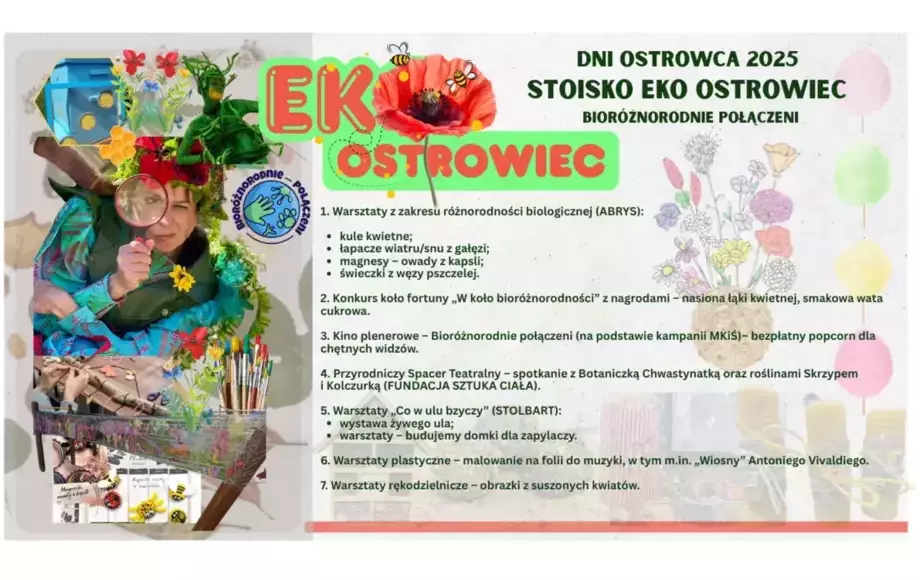 DNI OSTROWCA 2025 - STOISKO EKO OSTROWIEC  - BIORÓŻNORODNIE POŁĄCZENI