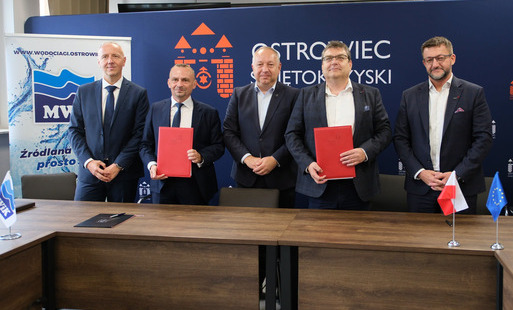 Zdjęcie do Podpisano umowę z BGK. 45 mln zł na modernizację infrastruktury wodno-kanalizacyjnej w Ostrowcu Świętokrzyskim