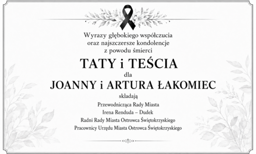 Zdjęcie do Kondolencje