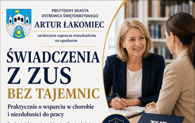 Zdjęcie do Świadczenia z ZUS bez tajemnic - spotkanie informacyjne  