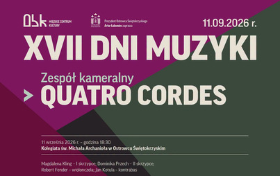 Zdjęcie do XVII Dni Muzyki - koncert zespołu kameralnego QUATRO CORDES